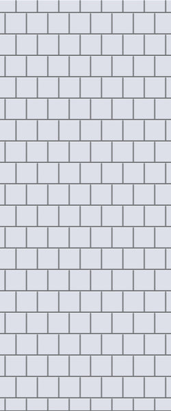 Grey Large Squares Acrylic Shower Wall Panel 2440mm x 1220mm (3mm Thick) - CladdTech