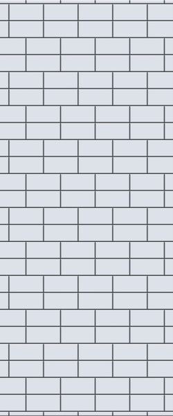 Grey Brickbond Acrylic Shower Wall Panel 2440mm x 1220mm (3mm Thick) - CladdTech