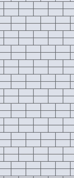 Grey Brickbond Acrylic Shower Wall Panel 2440mm x 1220mm (3mm Thick) - CladdTech