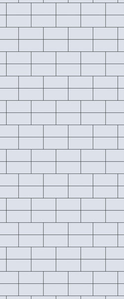 Grey Brickbond Acrylic Shower Wall Panel 2440mm x 1220mm (3mm Thick) - CladdTech