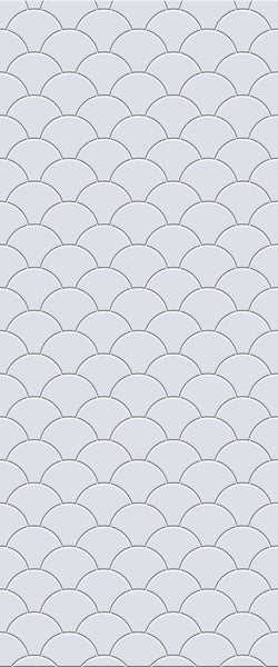 Grey Fishscales Acrylic Shower Wall Panel 2440mm x 1220mm (3mm Thick) - CladdTech