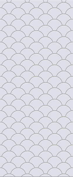 Grey Fishscales Acrylic Shower Wall Panel 2440mm x 1220mm (3mm Thick) - CladdTech