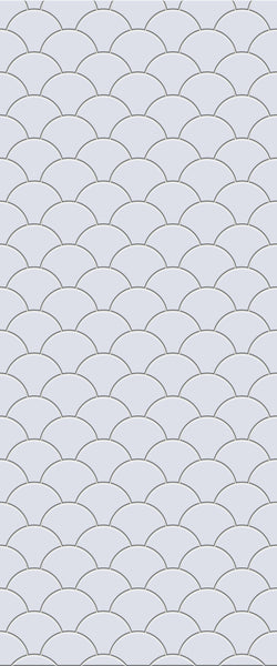 Grey Fishscales Acrylic Shower Wall Panel 2440mm x 1220mm (3mm Thick) - CladdTech