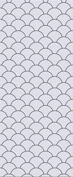 Grey Fishscales Acrylic Shower Wall Panel 2440mm x 1220mm (3mm Thick) - CladdTech