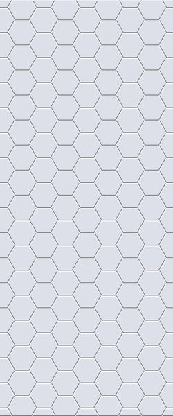 Grey Hexagon Acrylic Shower Wall Panel 2440mm x 1220mm (3mm Thick) - CladdTech