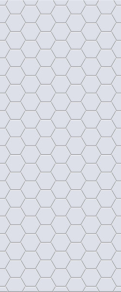 Grey Hexagon Acrylic Shower Wall Panel 2440mm x 1220mm (3mm Thick) - CladdTech
