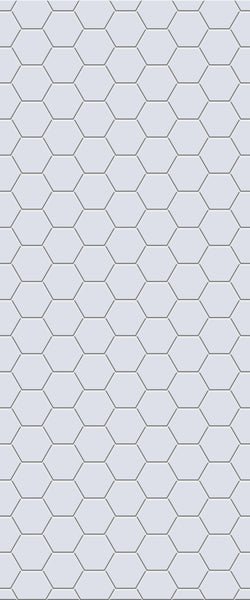 Grey Hexagon Acrylic Shower Wall Panel 2440mm x 1220mm (3mm Thick) - CladdTech