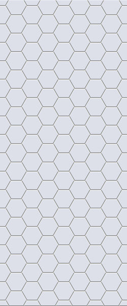 Grey Hexagon Acrylic Shower Wall Panel 2440mm x 1220mm (3mm Thick) - CladdTech