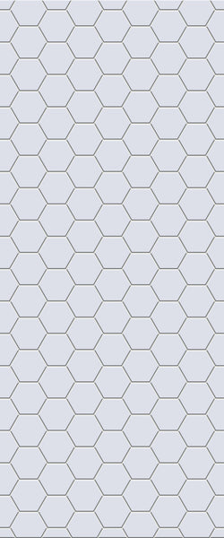 Grey Hexagon Acrylic Shower Wall Panel 2440mm x 1220mm (3mm Thick) - CladdTech