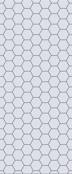 Grey Hexagon Acrylic Shower Wall Panel 2440mm x 1220mm (3mm Thick) - CladdTech