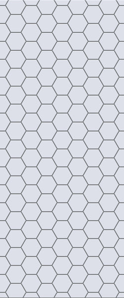 Grey Hexagon Acrylic Shower Wall Panel 2440mm x 1220mm (3mm Thick) - CladdTech