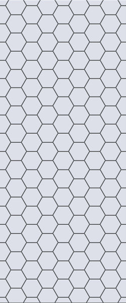 Grey Hexagon Acrylic Shower Wall Panel 2440mm x 1220mm (3mm Thick) - CladdTech