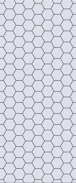 Grey Hexagon Acrylic Shower Wall Panel 2440mm x 1220mm (3mm Thick) - CladdTech