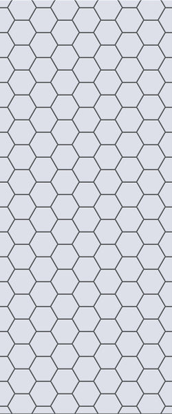 Grey Hexagon Acrylic Shower Wall Panel 2440mm x 1220mm (3mm Thick) - CladdTech