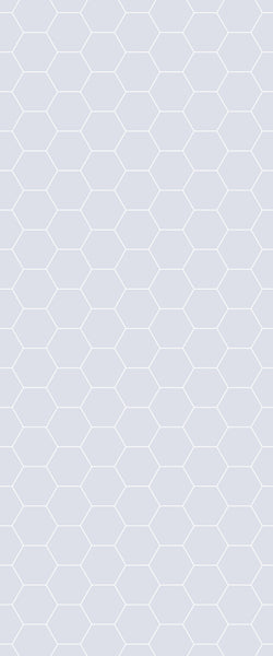 Grey Hexagon Acrylic Shower Wall Panel 2440mm x 1220mm (3mm Thick) - CladdTech