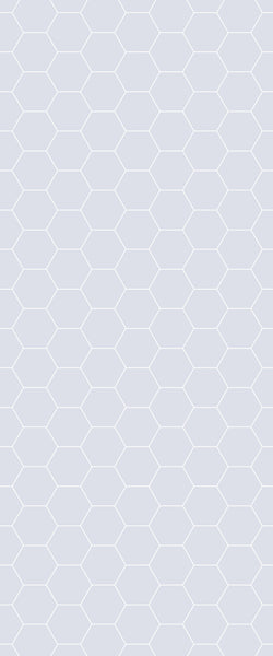 Grey Hexagon Acrylic Shower Wall Panel 2440mm x 1220mm (3mm Thick) - CladdTech