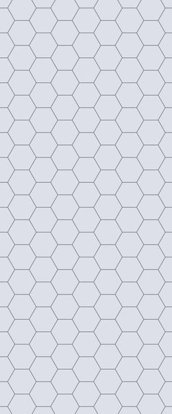 Grey Hexagon Acrylic Shower Wall Panel 2440mm x 1220mm (3mm Thick) - CladdTech