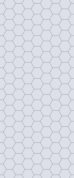 Grey Hexagon Acrylic Shower Wall Panel 2440mm x 1220mm (3mm Thick) - CladdTech