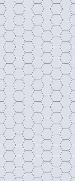 Grey Hexagon Acrylic Shower Wall Panel 2440mm x 1220mm (3mm Thick) - CladdTech