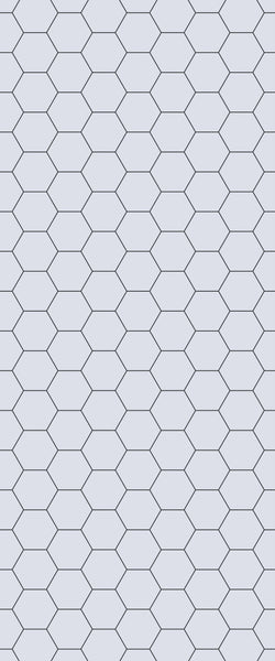 Grey Hexagon Acrylic Shower Wall Panel 2440mm x 1220mm (3mm Thick) - CladdTech