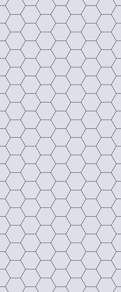 Grey Hexagon Acrylic Shower Wall Panel 2440mm x 1220mm (3mm Thick) - CladdTech