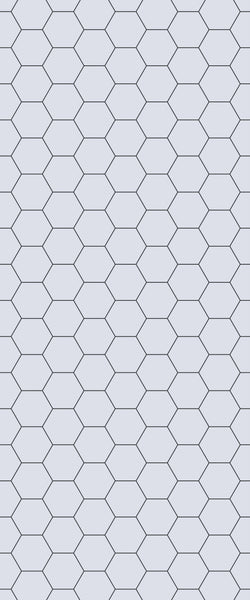 Grey Hexagon Acrylic Shower Wall Panel 2440mm x 1220mm (3mm Thick) - CladdTech