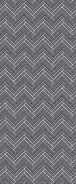 Grey Single Herringbone Tile Acrylic Shower Wall Panel 2440mm x 1220mm (3mm Thick) - CladdTech