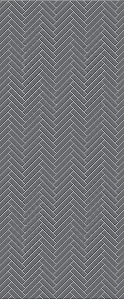 Grey Single Herringbone Tile Acrylic Shower Wall Panel 2440mm x 1220mm (3mm Thick) - CladdTech