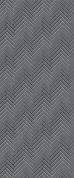 Grey Single Herringbone Tile Acrylic Shower Wall Panel 2440mm x 1220mm (3mm Thick) - CladdTech
