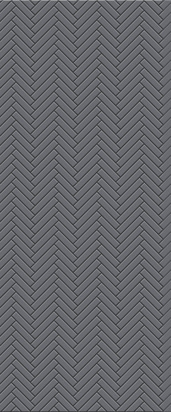Grey Single Herringbone Tile Acrylic Shower Wall Panel 2440mm x 1220mm (3mm Thick) - CladdTech