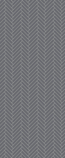 Grey Single Herringbone Tile Acrylic Shower Wall Panel 2440mm x 1220mm (3mm Thick) - CladdTech