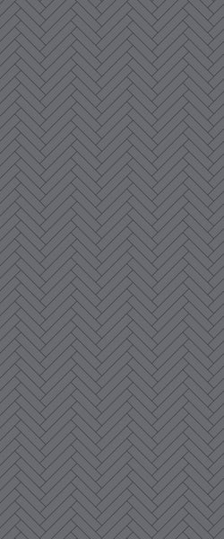 Grey Single Herringbone Tile Acrylic Shower Wall Panel 2440mm x 1220mm (3mm Thick) - CladdTech