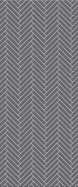 Grey Double Herringbone Tile Acrylic Shower Wall Panel 2440mm x 1220mm (3mm Thick) - CladdTech