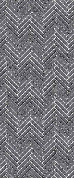 Grey Double Herringbone Tile Acrylic Shower Wall Panel 2440mm x 1220mm (3mm Thick) - CladdTech