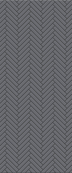 Grey Double Herringbone Tile Acrylic Shower Wall Panel 2440mm x 1220mm (3mm Thick) - CladdTech