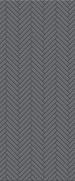 Grey Double Herringbone Tile Acrylic Shower Wall Panel 2440mm x 1220mm (3mm Thick) - CladdTech