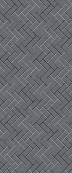Grey Diagonal Herringbone Tile Acrylic Shower Wall Panel 2440mm x 1220mm (3mm Thick) - CladdTech