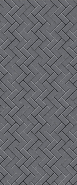 Grey Diagonal Herringbone Tile Acrylic Shower Wall Panel 2440mm x 1220mm (3mm Thick) - CladdTech