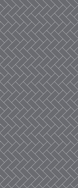 Grey Diagonal Herringbone Tile Acrylic Shower Wall Panel 2440mm x 1220mm (3mm Thick) - CladdTech