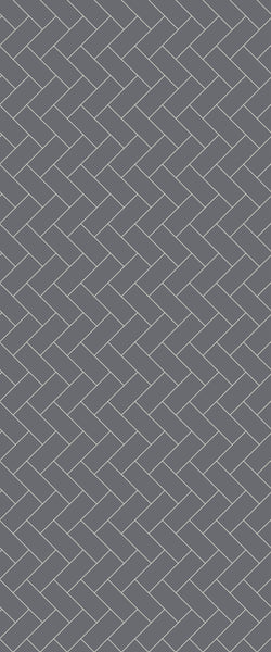 Grey Diagonal Herringbone Tile Acrylic Shower Wall Panel 2440mm x 1220mm (3mm Thick) - CladdTech