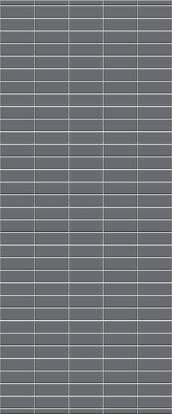 Grey Horizontal Block Acrylic Shower Wall Panel 2440mm x 1220mm (3mm Thick) - CladdTech