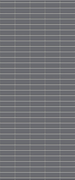 Grey Horizontal Block Acrylic Shower Wall Panel 2440mm x 1220mm (3mm Thick) - CladdTech