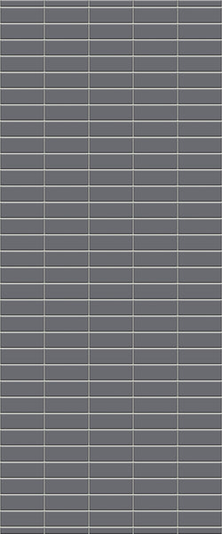Grey Horizontal Block Acrylic Shower Wall Panel 2440mm x 1220mm (3mm Thick) - CladdTech