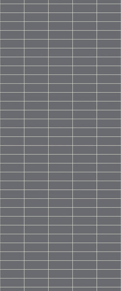 Grey Horizontal Block Acrylic Shower Wall Panel 2440mm x 1220mm (3mm Thick) - CladdTech