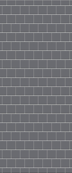 Grey Large Squares Acrylic Shower Wall Panel 2440mm x 1220mm (3mm Thick) - CladdTech