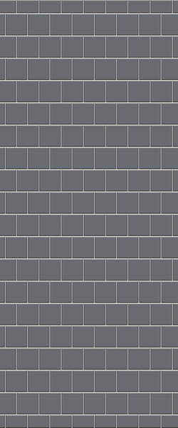 Grey Large Squares Acrylic Shower Wall Panel 2440mm x 1220mm (3mm Thick) - CladdTech