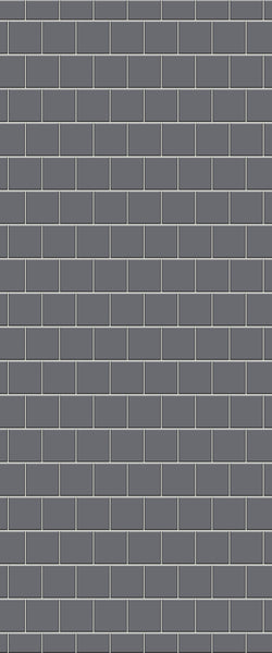 Grey Large Squares Acrylic Shower Wall Panel 2440mm x 1220mm (3mm Thick) - CladdTech