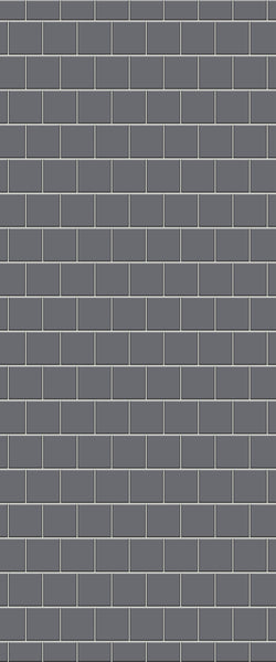 Grey Large Squares Acrylic Shower Wall Panel 2440mm x 1220mm (3mm Thick) - CladdTech