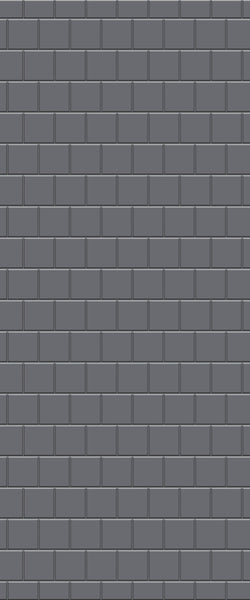 Grey Large Squares Acrylic Shower Wall Panel 2440mm x 1220mm (3mm Thick) - CladdTech