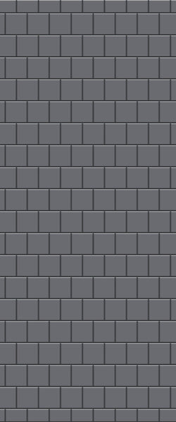 Grey Large Squares Acrylic Shower Wall Panel 2440mm x 1220mm (3mm Thick) - CladdTech